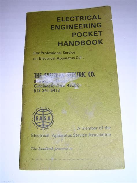 Electrical Engineering Pocket Handbook By Easa Nonfiction