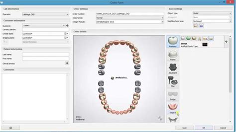 How To Create A Full Dentures Order In 3shape Dental System 2015 Youtube