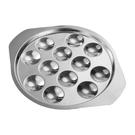 Stainless Steel Snail Escargot Plate Set Large Escargot Baking Dish