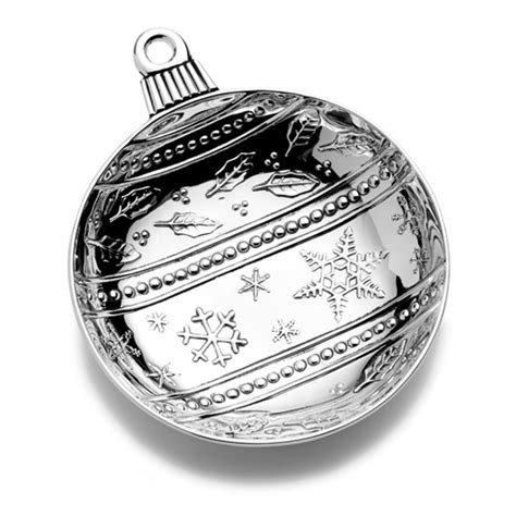 Mikasa Candy Dish Ornament Silverplate Christmas Ornament