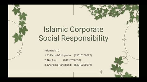 Kelompok Ebi Ps C Islamic Corporate Social Responsibility Youtube