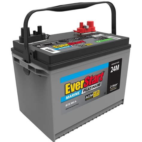 Everstart Platinum Boxed Agm Marine And Rv Deep Cycle Battery Group Size 24m 12 Volt 875 Mca