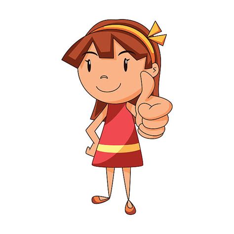 Thumbs Up Girl Cartoon Illustrations, Royalty-Free Vector Graphics ...