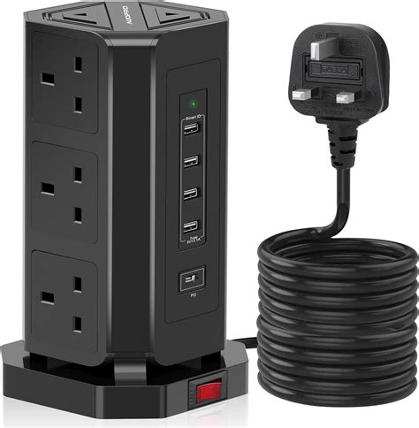 Buy Tower Extension Lead 3M AUOPRO 9 Gang Extension Tower With 5 USB