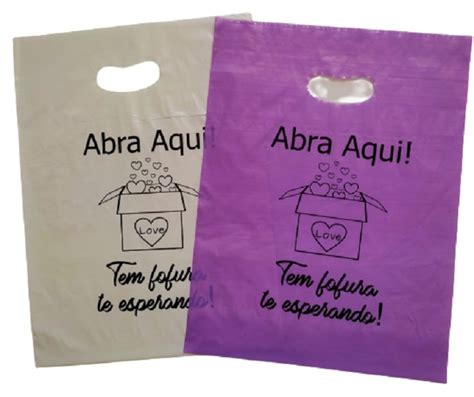 Sacolas Plasticas X Frases De Carinho Fixas Cor