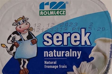 Serek Homogenizowany naturalny Rolmlecz калорійність харчова