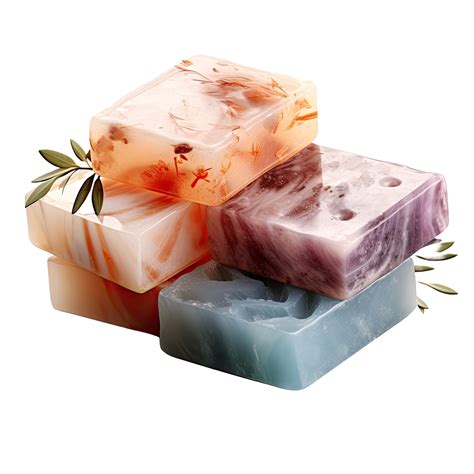 Ai Generated Assorted Handmade Soaps Isolated On Transparent Background