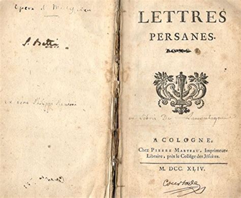 Lettres Persanes Lettres Turques Volumes In One Complete