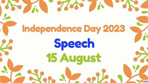 Independence Day 2023 Speech Long And Short Speech In English On 15