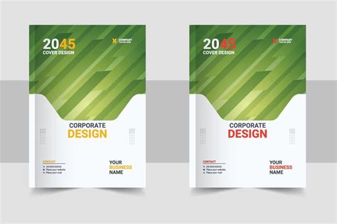 Corporate Book Cover Design Template In A4 Can Be Adapt To Brochure