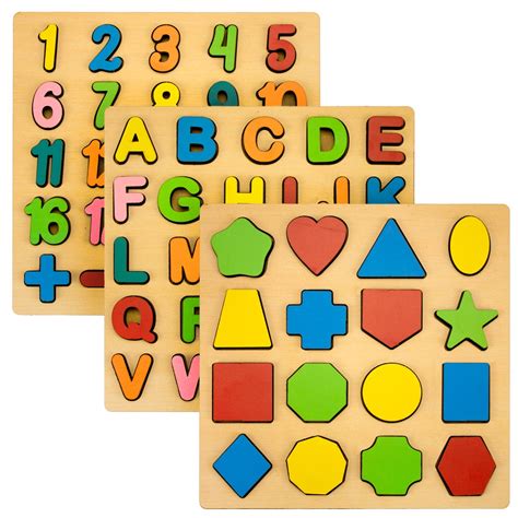 Brinquedo Educativo Alfabeto De Madeira Enigma Formas Letras ABC Maple