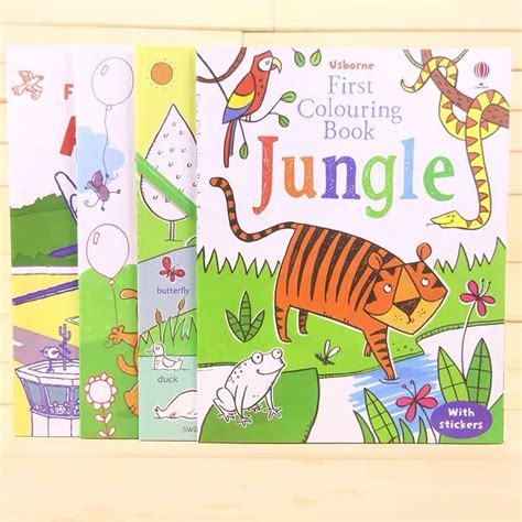 1 Set Usborne First Coloring And Sticker Book [ready Stock] Shopee Singapore