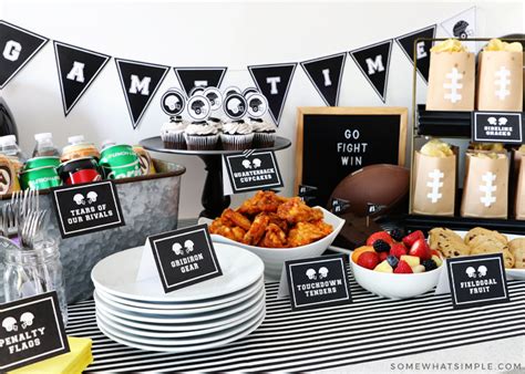 Tailgate Party Foods and Printables - Somewhat Simple