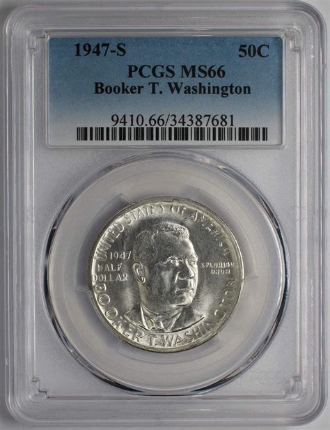 S Booker T Washington Silver Half Dollar Pcgs Ms Ebay