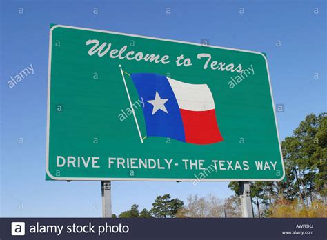 Sign welcome to Texas, USA Stock Photo - Alamy