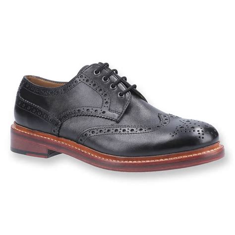 Cotswold Men S Quenington Leather Goodyear Welt Shoe Black Coopers