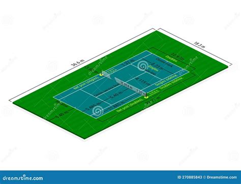 Tennis Court Dimensions Diagram In Stock Vector 49 OFF