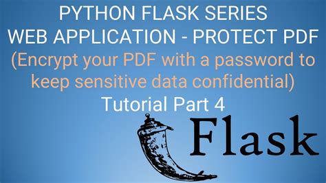 Python Flask Tutorial Protect PDF File Encrypt Your PDF With A Password