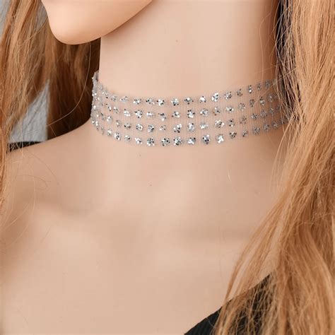 Nowy Sexy Szerokie Metalowy Ko Nierz Choker Naszyjniki Dla Kobiet