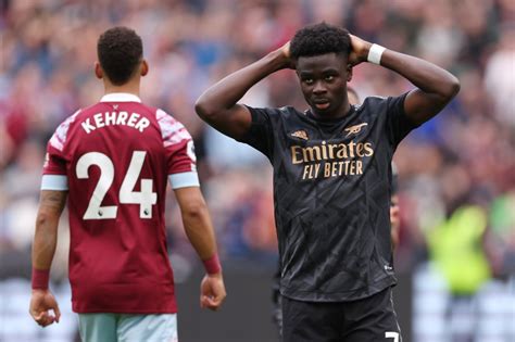 Bukayo Saka misses crucial penalty for Arsenal and West Ham net ...