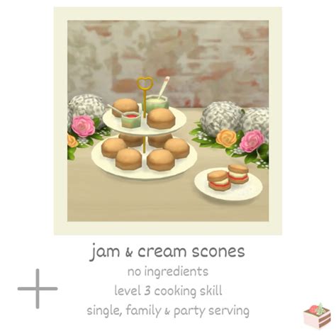 Jam Cream Scones Sims Cuisine Food Mods Explore Delicious