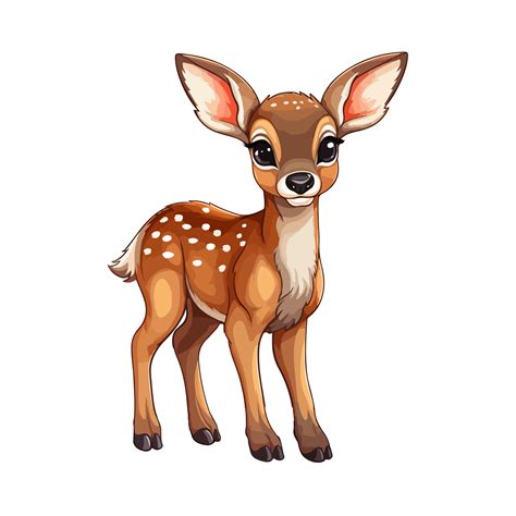 Cute Deer On Transparent Background Adorable Cartoon Deer 35320320 Png