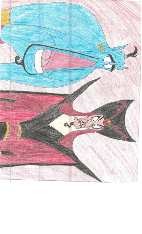 Jafar and Genie Drawing by julietcapulet432 on DeviantArt