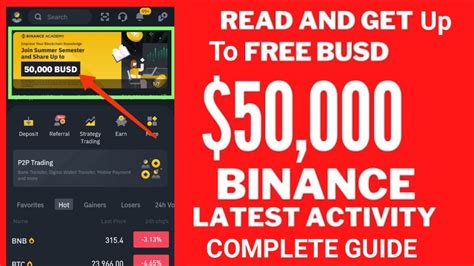 Binance New Offer Join Summer Semester And Share Up To 50000 BUSD