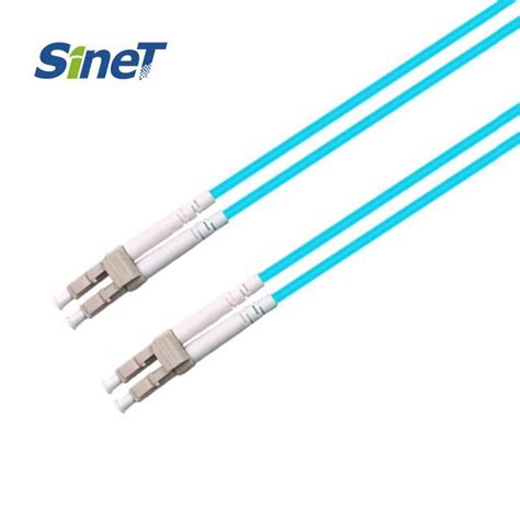 50 125um Om4 Lcu Lcu Multimode Duplex Pvc Lszh 3 0mm Optical Fiber Optic Patch Cord China Lc