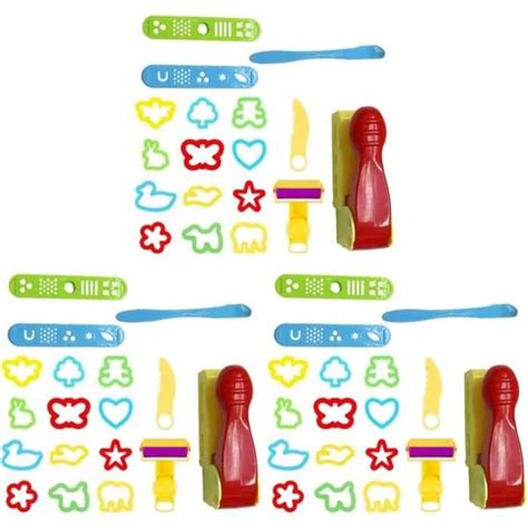 3Pcs Outils de Jeu de Pâte à Modeler Outils pour Enfants Ensemble D