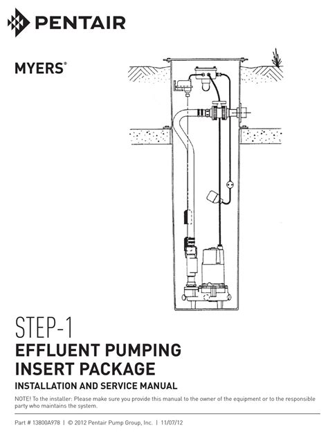 Pentair Myers S25m1c Installation And Service Manual Pdf Download