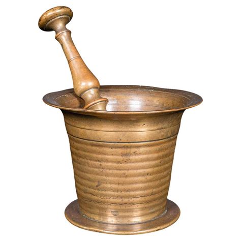 Antique Mortar And Pestle Duo English Brass Apothecary Jardiniere Georgian For Sale At 1stdibs