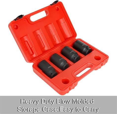 Pc Point Dr Deep Spindle Axle Nut Socket Set Metric Mm Mm