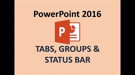 PowerPoint 2016 User Interface How To Use The Ribbon Tabs Groups