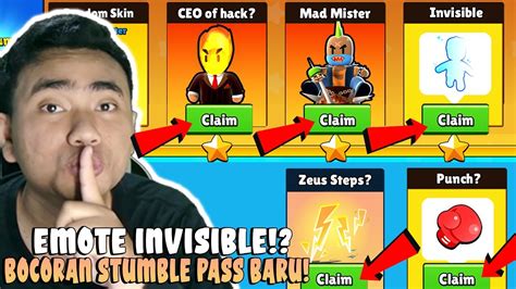 BOCORAN STUMBLE PASS BARU UPDATE 0 55 SEPTEMBER 2 SKIN SPECIAL EMOTE