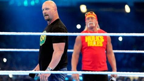 Hulk Hogan Stone Cold And The Rock Open Wrestlemania 30