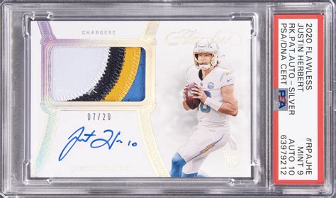 Lot Detail 2020 Panini Flawless Rookie Patch Autographs Silver