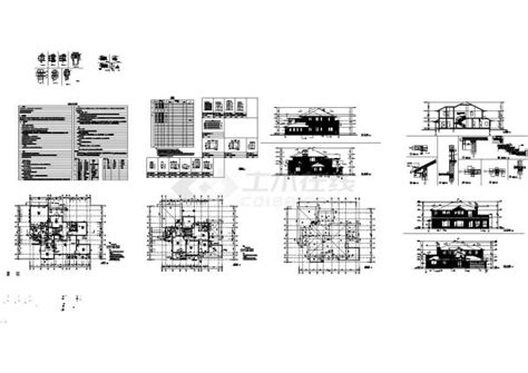 某市奢华二层别墅建筑施工cad图纸，共十张（含设计说明）图纸设计说明土木在线