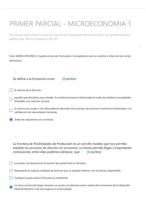 Primer Parcial Microeconomia Primer Parcial Microeconomia El