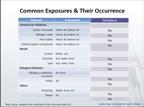 Module 6 Exposure Risk Assessment In Environmental Health Flashcards