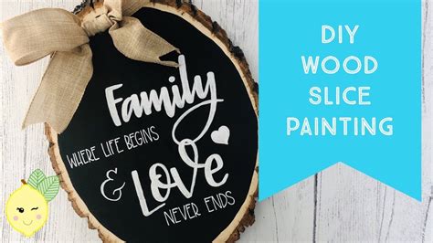 Diy Wood Slice Painting Hand Lettering And Stencil Tips Youtube