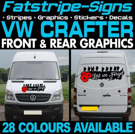 To Fit Vw Crafter Graphics Stickers Stripes Decals Camper Van Volkswagen Swb Mwb £3999