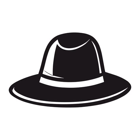 Fedora Hat Black And White Clipart Transparent Background 24029787 PNG