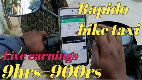 Rapido Bike Taxi Earnings Ola Uber Porter Borzo Hrs Working