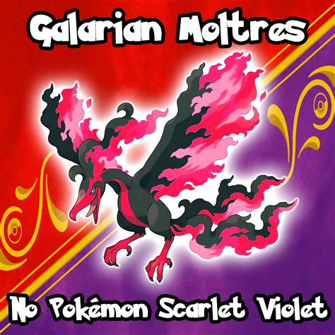 Galarian Moltres Para Pokémon Scarlet E Violet Outros DFG