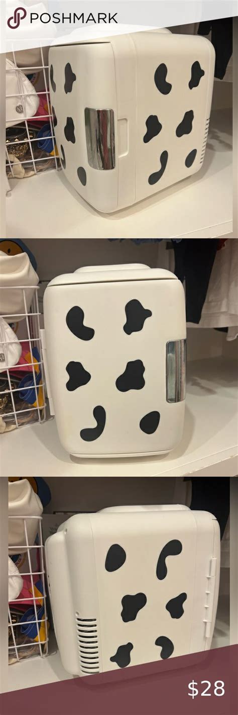 Cooluil Cow Print Mini Fridge Mini Fridge Cow Print Cow