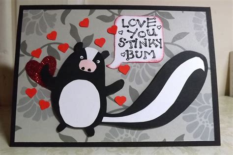 Cheeky Skunk Valentine Card