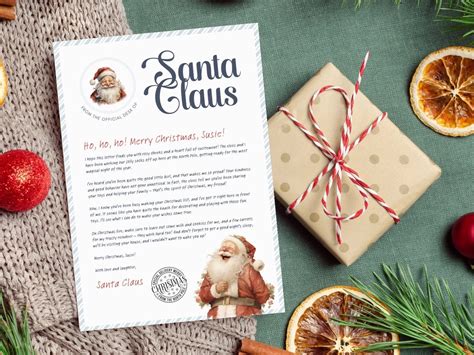 PRINTABLE Letter From Santa Claus Santa Letter Template and - Etsy