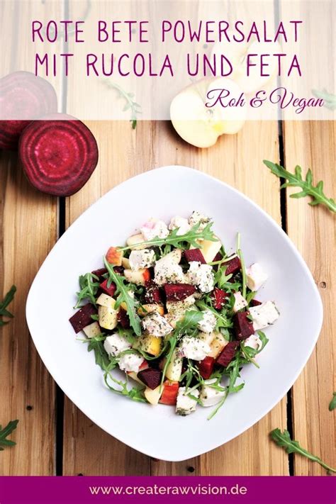 Rote Bete Powersalat Mit Rucola Und Feta Roh Vegan