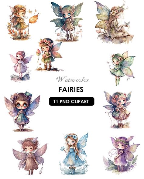 Magical Fairy Clipart Bundle for Commercial Use Enchanting - Etsy